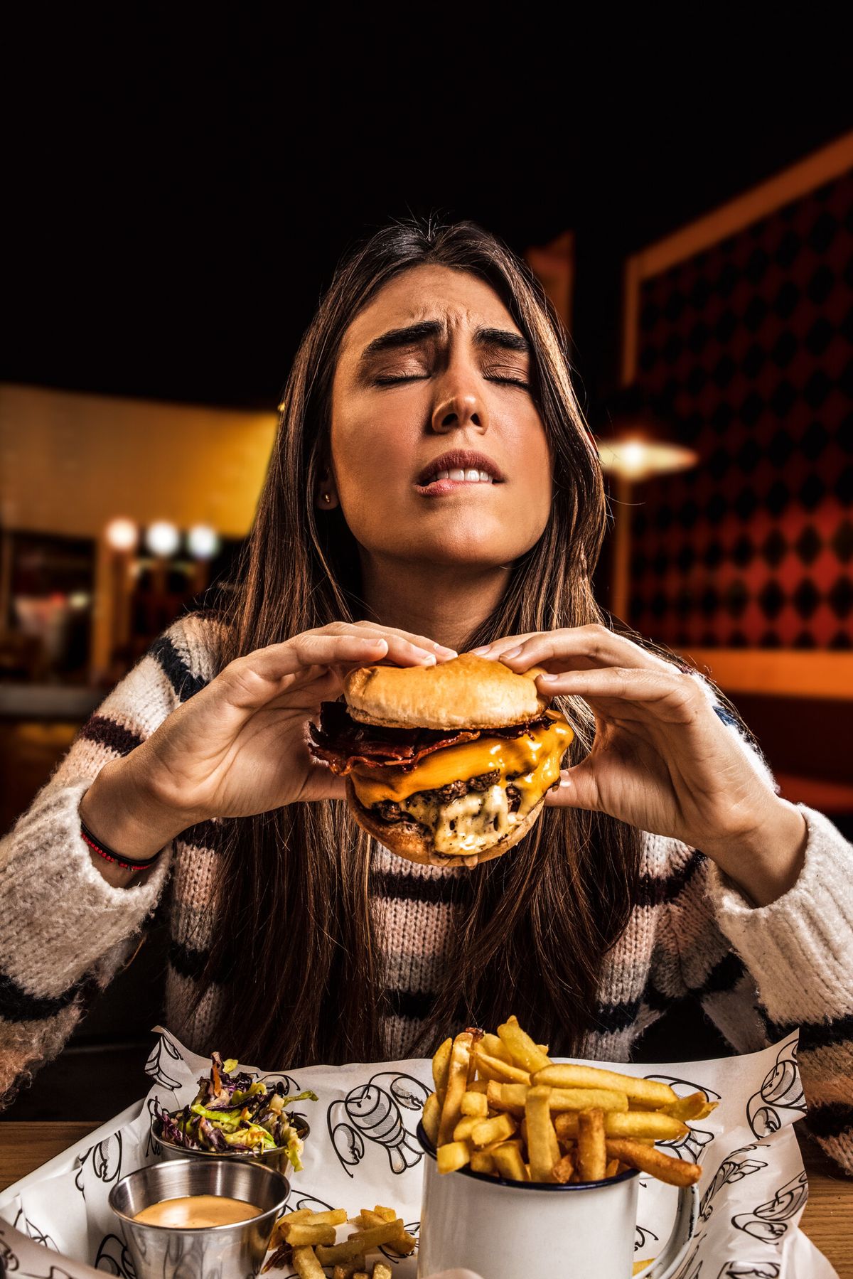 Woman holding food